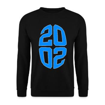 24 JAHRE ALT 2002 24. GEBURTSTAG - Unisex Pullover - Schwarz - Vorne - Alina (178cm) & Michal (187cm)