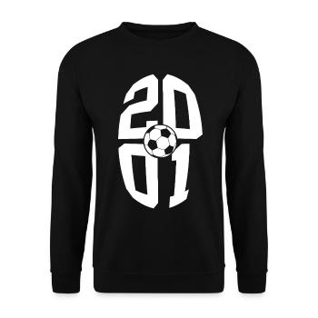 25 YEARS BORN 2001 FOOTBALL 25TH BIRTHDAY - Unisex Sweatshirt - black - Front - Alina (178cm) & Michal (187cm)