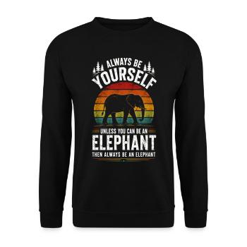 Sois toujours toi-même - Unisex Pullover - Schwarz - Vorne - Alina (178cm) & Michal (187cm)