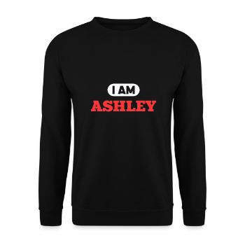 Ashley Name Saying für stolze Ashleys - Unisex Pullover - Schwarz - Vorne - Alina (178cm) & Michal (187cm)