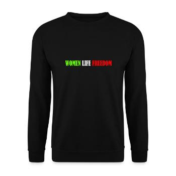 Women life freedom - Sweat-shirt Unisexe - noir - Devant - Alina (178cm) & Michal (187cm)