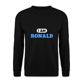 Ronald Name Saying für stolze Ronalds - Unisex Pullover - Schwarz - Vorne - Alina (178cm) & Michal (187cm)