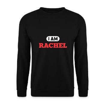 Rachel Name Spruch für stolze Rachels - Unisex Pullover - Schwarz - Vorne - Alina (178cm) & Michal (187cm)