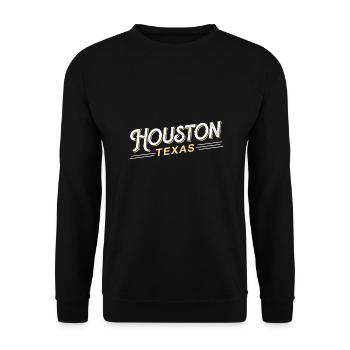 Houston design for proud Houston residents - Unisex Sweatshirt - black - Front - Alina (178cm) & Michal (187cm)