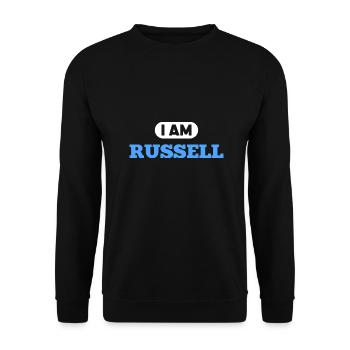 Russell Name Saying für stolze Russells - Unisex Pullover - Schwarz - Vorne - Alina (178cm) & Michal (187cm)