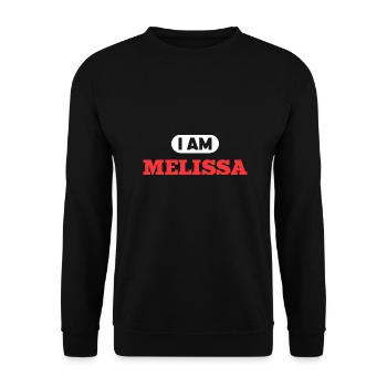 Melissa Name Saying für stolze Melissas - Unisex Pullover - Schwarz - Vorne - Alina (178cm) & Michal (187cm)