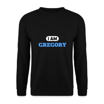 Gregory Name Saying für stolze Gregorys - Unisex Pullover - Schwarz - Vorne - Alina (178cm) & Michal (187cm)