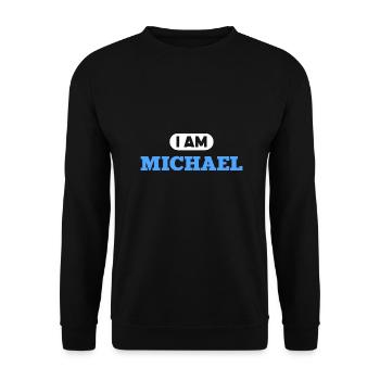 Michael Name Saying für stolze Michaels - Unisex Pullover - Schwarz - Vorne - Alina (178cm) & Michal (187cm)