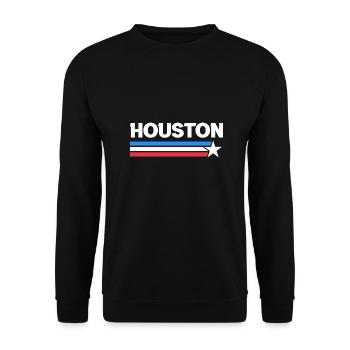 Conception du drapeau de Houston pour les fiers résidents de Houston - Sweat-shirt Unisexe - noir - Devant - Alina (178cm) & Michal (187cm)