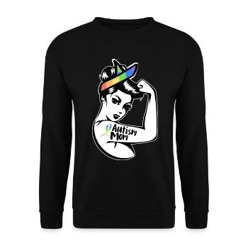 Autismus Autist - Unisex Pullover - Schwarz - Vorne - Alina (178cm) & Michal (187cm)