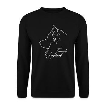 Profil finlandais de Laponie Chiens Chien Wilsigns - Sweat-shirt Unisexe - noir - Devant - Alina (178cm) & Michal (187cm)