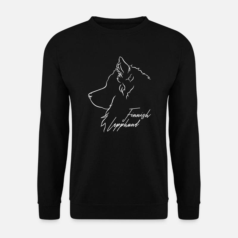 Finnish Lapphund Profil Hunde Hund Wilsigns - Unisex Pullover - Schwarz