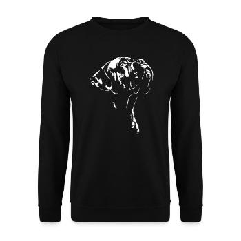 Bullmastiff Silhouette Dog Dog Wilsigns - Unisex Sweatshirt - black - Front - Alina (178cm) & Michal (187cm)
