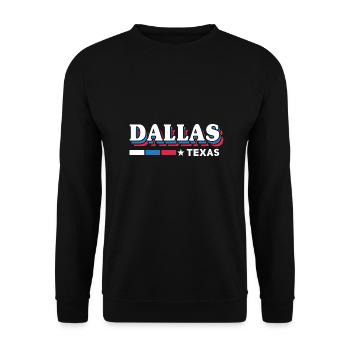 Texas Colors Dallas Design für stolze Texaner - Unisex Pullover - Schwarz - Vorne - Alina (178cm) & Michal (187cm)
