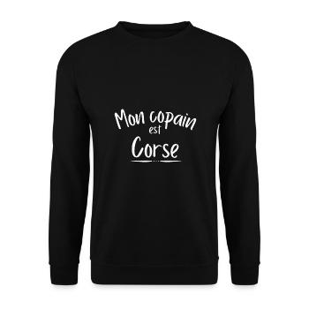 Mon copain est corse - Sweat-shirt Unisexe - noir - Devant - Alina (178cm) & Michal (187cm)