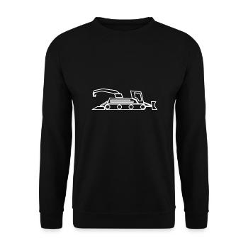 Pistenraupe Zeichnung Pisten Fahrzeug Winter - Unisex Pullover - Schwarz - Vorne - Alina (178cm) & Michal (187cm)