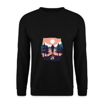 Schwammerljäger Steinpilz Steinpilze - Unisex Pullover - Schwarz - Vorne - Alina (178cm) & Michal (187cm)