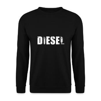Abgasrohrdesign für Dieselfahrer - Unisex Pullover - Schwarz - Vorne - Alina (178cm) & Michal (187cm)