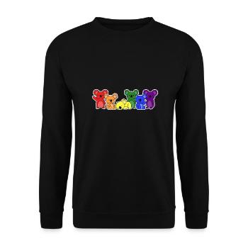 LGBT+ Flagge Koala Design für LGBT+ Menschen - Unisex Pullover - Schwarz - Vorne - Alina (178cm) & Michal (187cm)