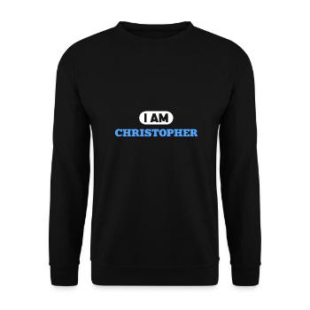 Christopher Name Saying für stolze Christophers - Unisex Pullover - Schwarz - Vorne - Alina (178cm) & Michal (187cm)
