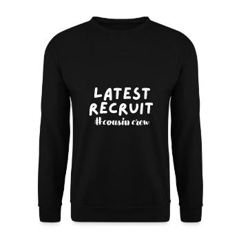 Cousin Crew latest recruit - Unisex Pullover - Schwarz - Vorne - Alina (178cm) & Michal (187cm)