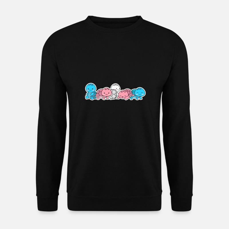 Transflagge Schildkröten-Design für Trans-Menschen - Unisex Pullover - Schwarz