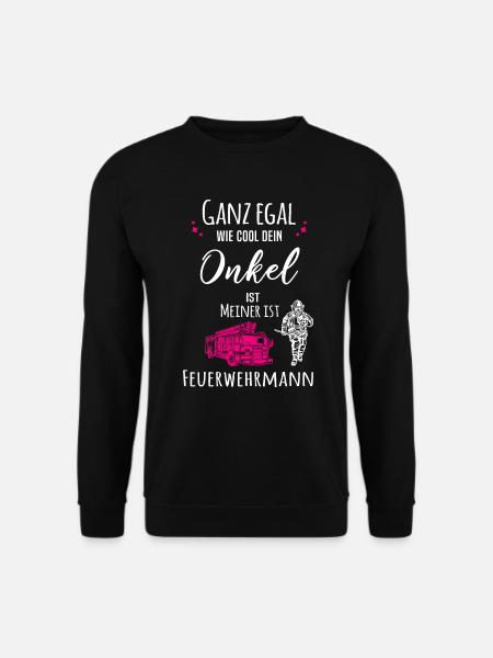 Mein Onkel ist Feuerwehrmann - Unisex Pullover - Schwarz
