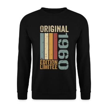1960 | Édition Limitée cadeau d'anniversaire 1960 - Sweat-shirt Unisexe - noir - Devant - Alina (178cm) & Michal (187cm)