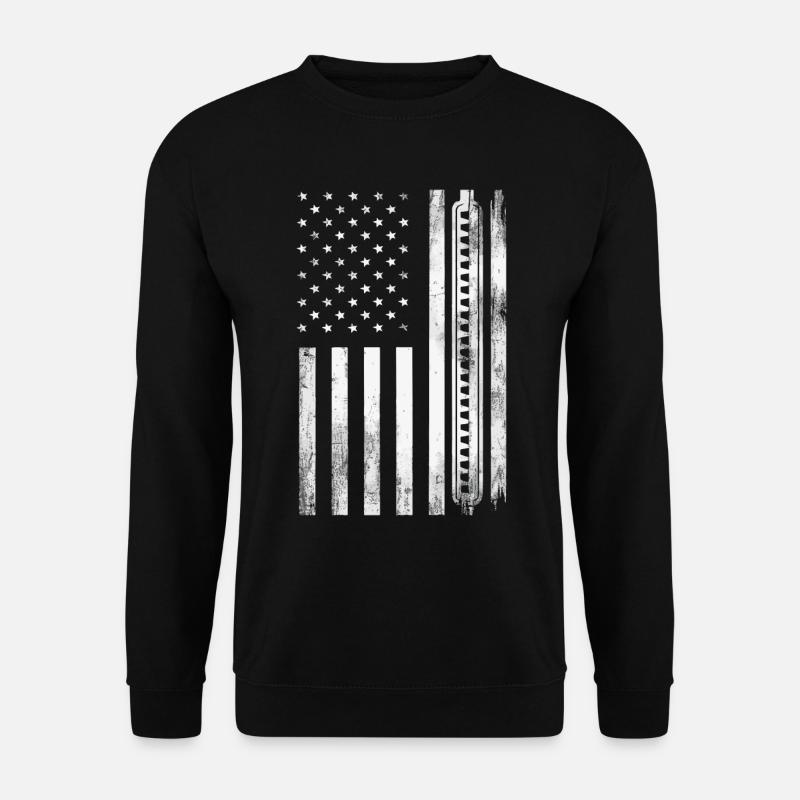 Harmonica Playing Gift - Unisex Sweatshirt - black