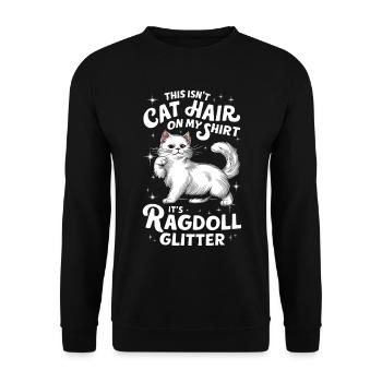 Katze Ragdoll Geschenk - Unisex Pullover - Schwarz - Vorne - Alina (178cm) & Michal (187cm)