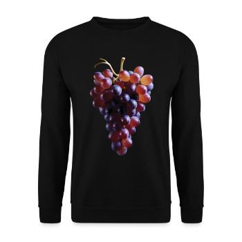 Trauben Obst Geschenk - Unisex Pullover - Schwarz - Vorne - Alina (178cm) & Michal (187cm)