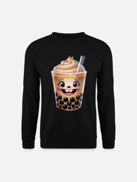 Glücklich Boba - Unisex Pullover - Schwarz