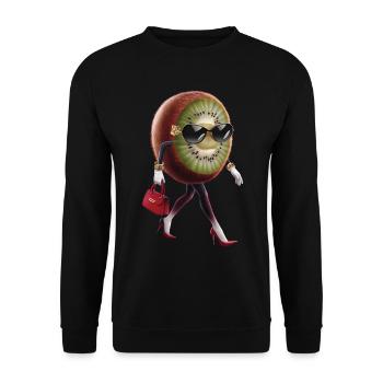 Kiwi - Unisex Pullover - Schwarz - Vorne - Alina (178cm) & Michal (187cm)