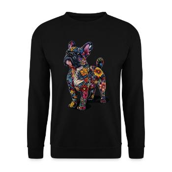 Bulldogge - Unisex Pullover - Schwarz - Vorne - Alina (178cm) & Michal (187cm)