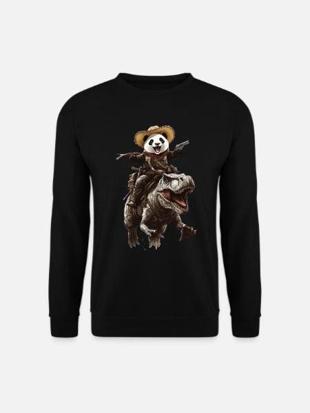 Panda - Unisex Pullover - Schwarz