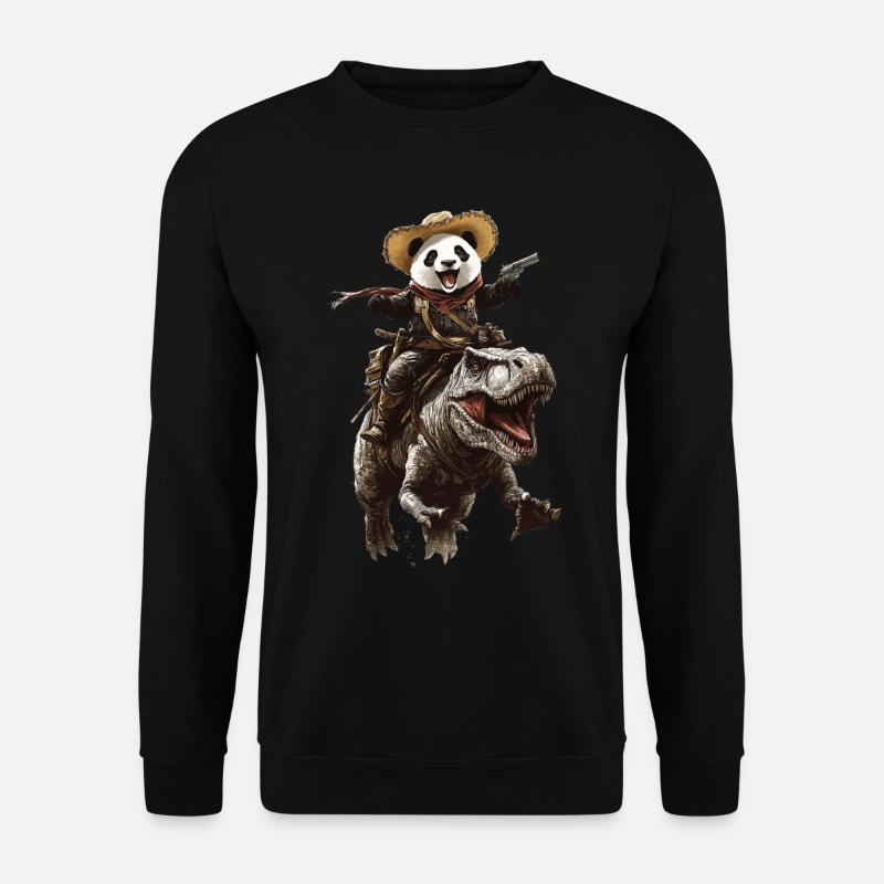 Panda - Unisex Pullover - Schwarz