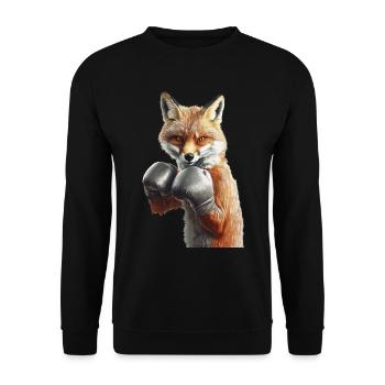 Fuchs - Unisex Pullover - Schwarz - Vorne - Alina (178cm) & Michal (187cm)