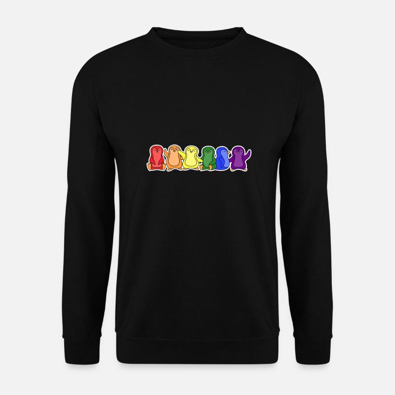 LGBT+ Flagge Penguin Design für LGBT+ Menschen - Unisex Pullover - Schwarz