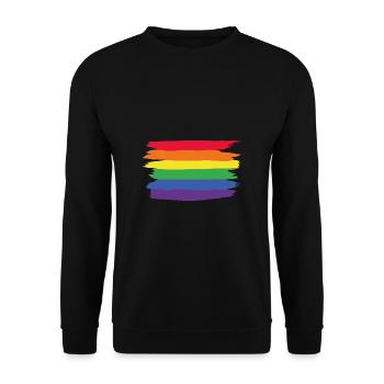 Love LGBT Pride Rainbow Colours Gift Love - Sweat-shirt Unisexe - noir - Devant - Alina (178cm) & Michal (187cm)