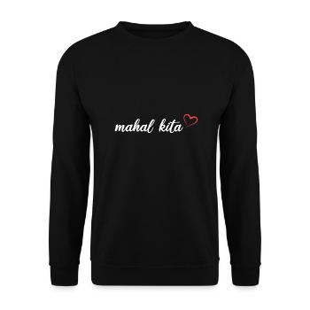 Mahal Kita Filipino Design für stolze Pinoys - Unisex Pullover - Schwarz - Vorne - Alina (178cm) & Michal (187cm)