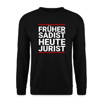Juristen Shirt - Unisex Pullover - Schwarz - Vorne - Alina (178cm) & Michal (187cm)