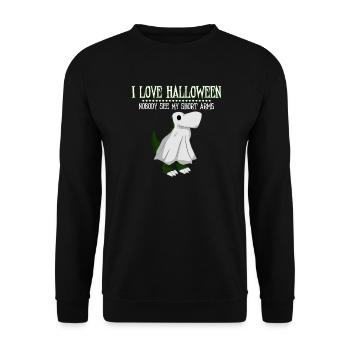 Ghost Dinosaur - Unisex Pullover - Schwarz - Vorne - Alina (178cm) & Michal (187cm)