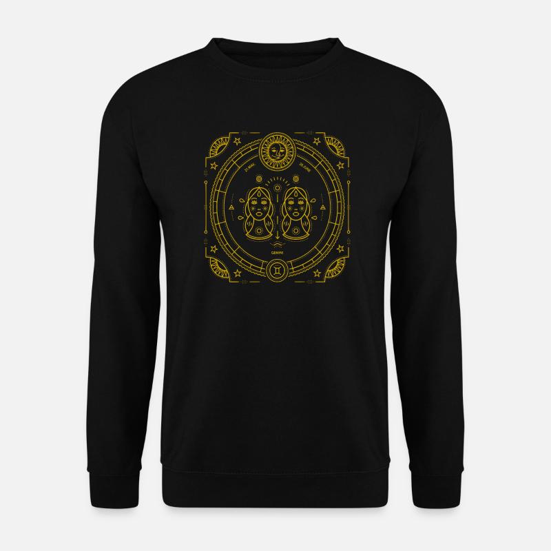astrologie sternzeichen zwillinge gemini geschenk - Unisex Pullover - Schwarz