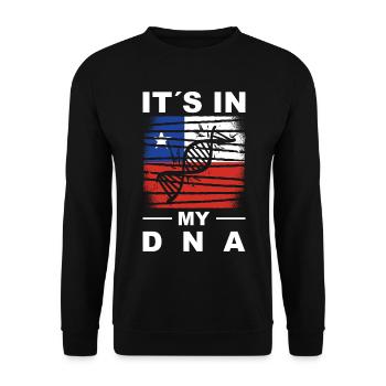 Chili Drapeau Amérique du Sud Drapeau Chili Vintage - Sweat-shirt Unisexe - noir - Devant - Alina (178cm) & Michal (187cm)