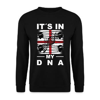 Sardinien Flagge Sardische Fahne Sardegna Fahne - Unisex Pullover - Schwarz - Vorne - Alina (178cm) & Michal (187cm)