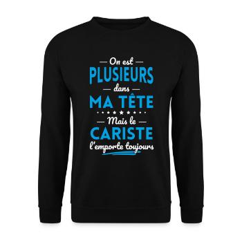 Plusieurs dans tête le Cariste l'emporte toujours - Sweat-shirt Unisexe - noir - Devant - Alina (178cm) & Michal (187cm)
