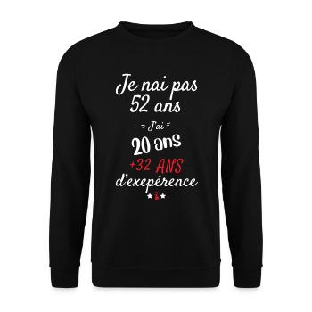 I don't have a 52 birthday present - Unisex Sweatshirt - black - Front - Alina (178cm) & Michal (187cm)