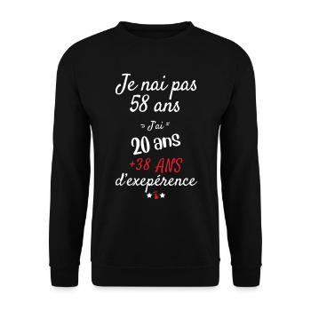 I don't have 58 birthday gifts - Unisex Sweatshirt - black - Front - Alina (178cm) & Michal (187cm)