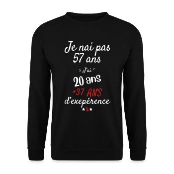 I don't have 57 birthday presents - Unisex Sweatshirt - black - Front - Alina (178cm) & Michal (187cm)