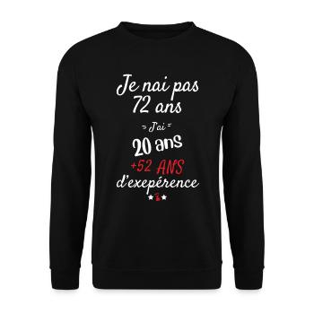 Ich habe kein 72-jähriges Geburtstagsgeschenk - Unisex Pullover - Schwarz - Vorne - Alina (178cm) & Michal (187cm)